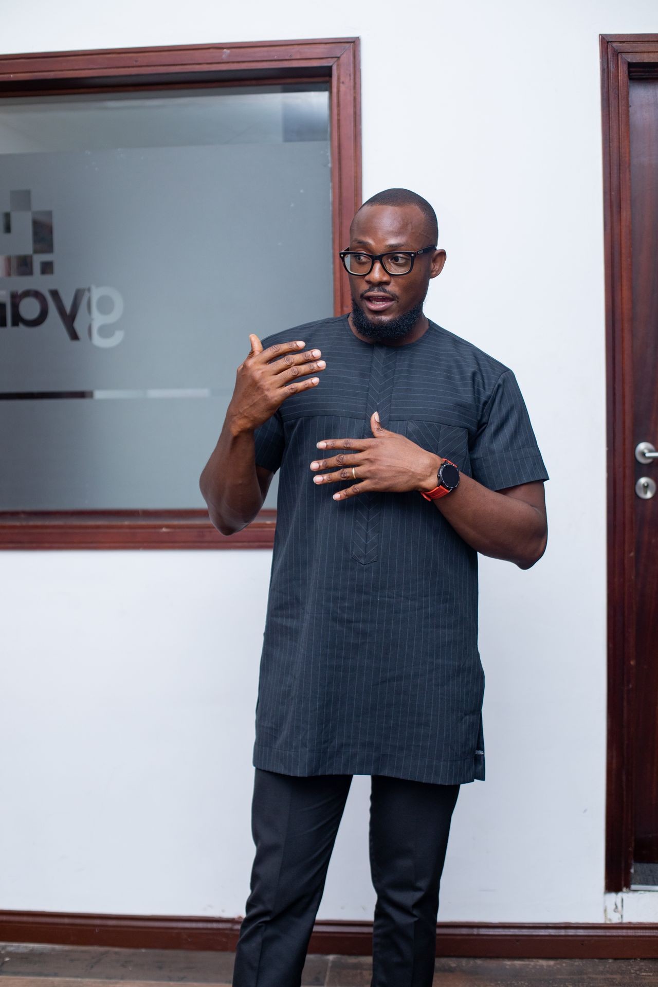 black man teaching speaking corporate ghana cnv connect summit entrepreneur